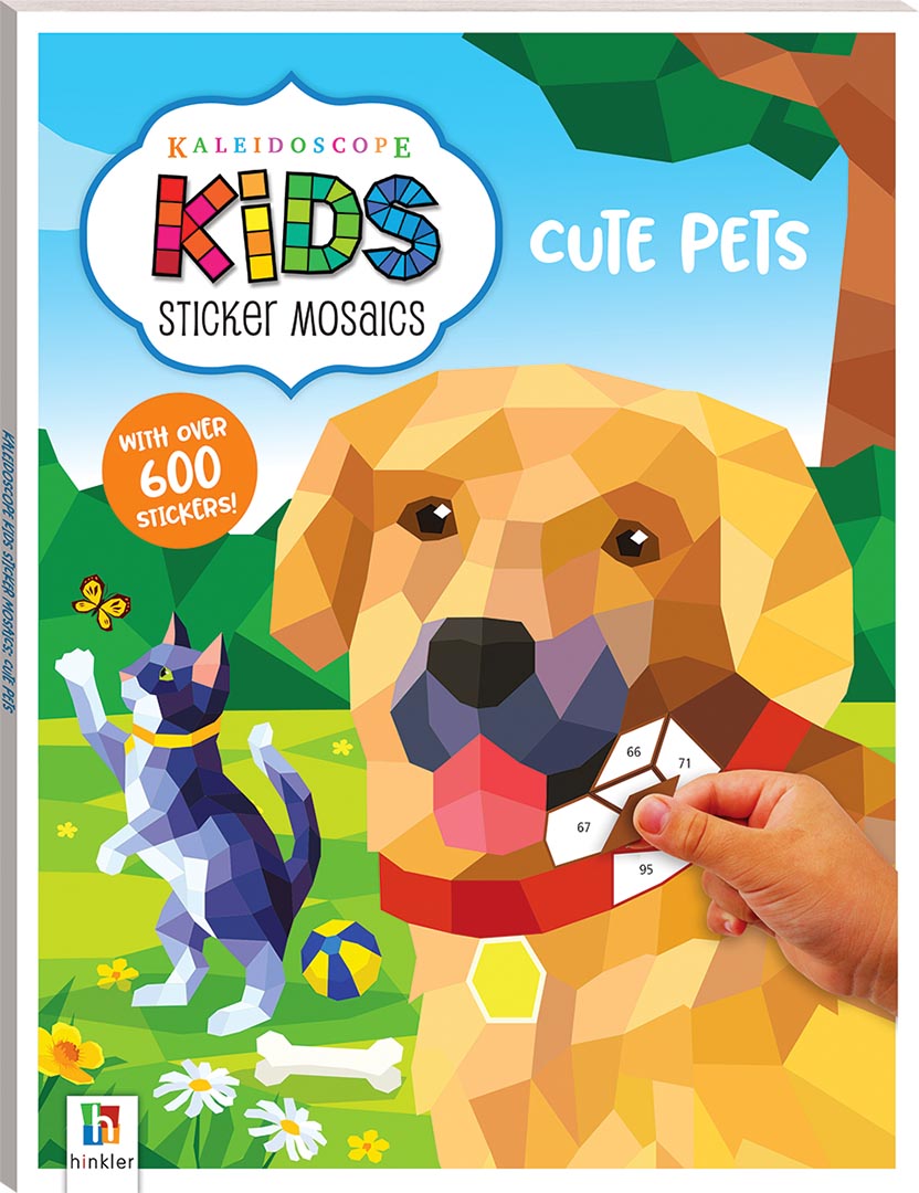 Kaleidoscope Kids Sticker Mosaics. Cute Pets