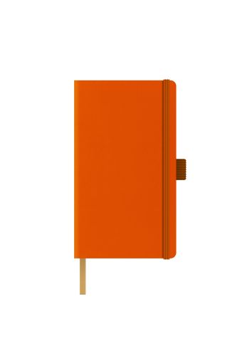 Agenda nedatata A5 Castelli, coperta rigida orange, elastic orange, dictando ivory