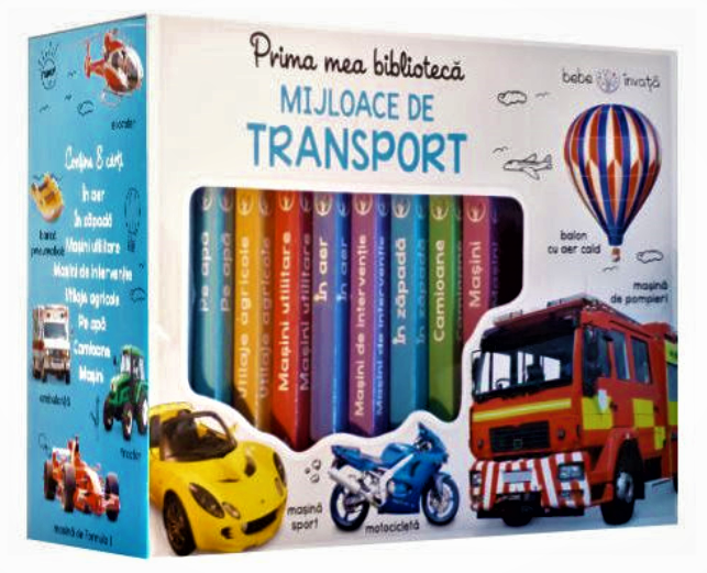 Cutie. Prima mea bibliotecă. Mijloace de transport. Bebe învață (8 cărticele) Bebe poza bestsellers.ro
