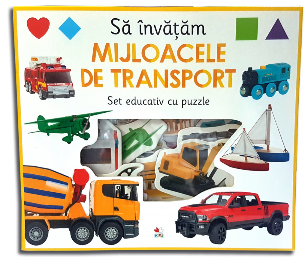 Să învățăm mijloacele de transport. Set educativ cu puzzle ...Sa poza bestsellers.ro