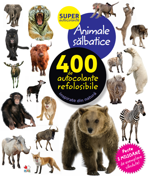 Animale sălbatice. 400 de autocolante refolosibile