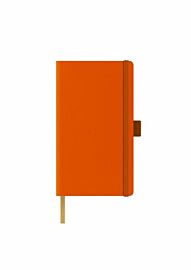Agenda nedatata A5 Castelli, coperta rigida  orange, elastic orange, dictando ivory