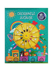 Creioanele jucause. Carte de colorat. 12 creioane mici pentru maini de pitici