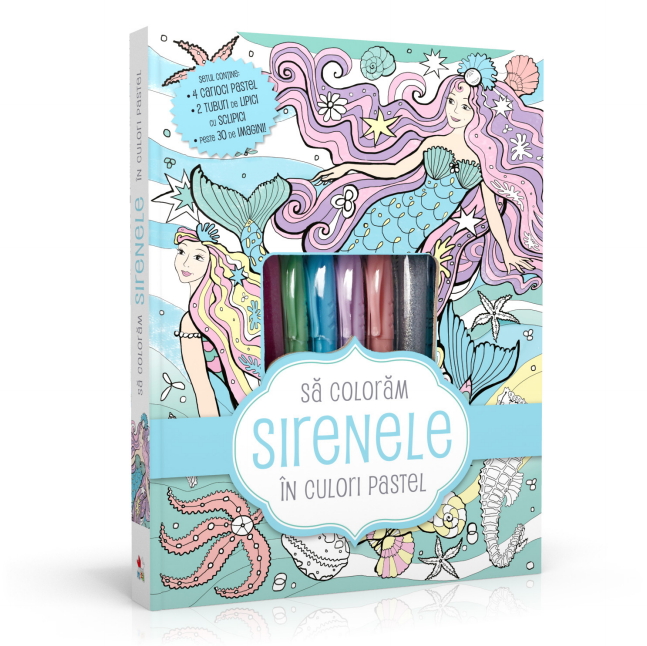 Să colorăm sirenele în culori pastel