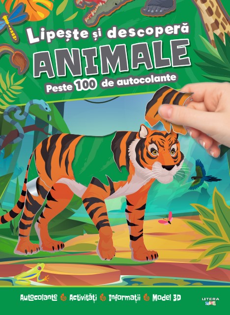 Lipeste si descopera. Animale. Peste 100 de autocolante