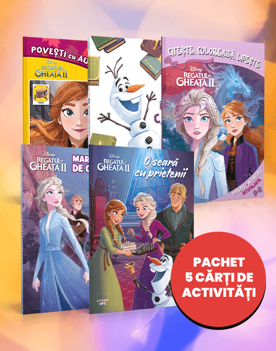 Pachet 5 carti de activitati cu personajele din Regatul de gheata activitati poza bestsellers.ro