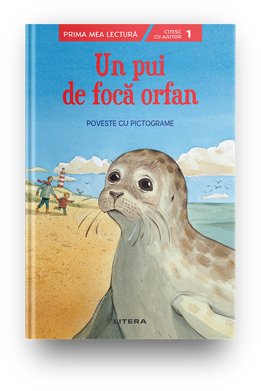 Un pui de foca orfan. Poveste cu pictograme (Nivelul 1)